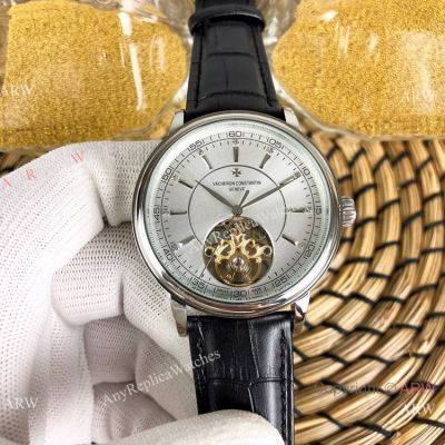 Vacheron Constantin Flying Tourbillon Watch SS Silver Dial 41mm
